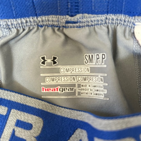 Under Armour Men's Small‎ Compression Shorts – Gray/Blue HeatGear - Picture 4 of 9